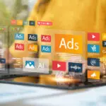 Illustration av digital annonsering som symboliserar SEM